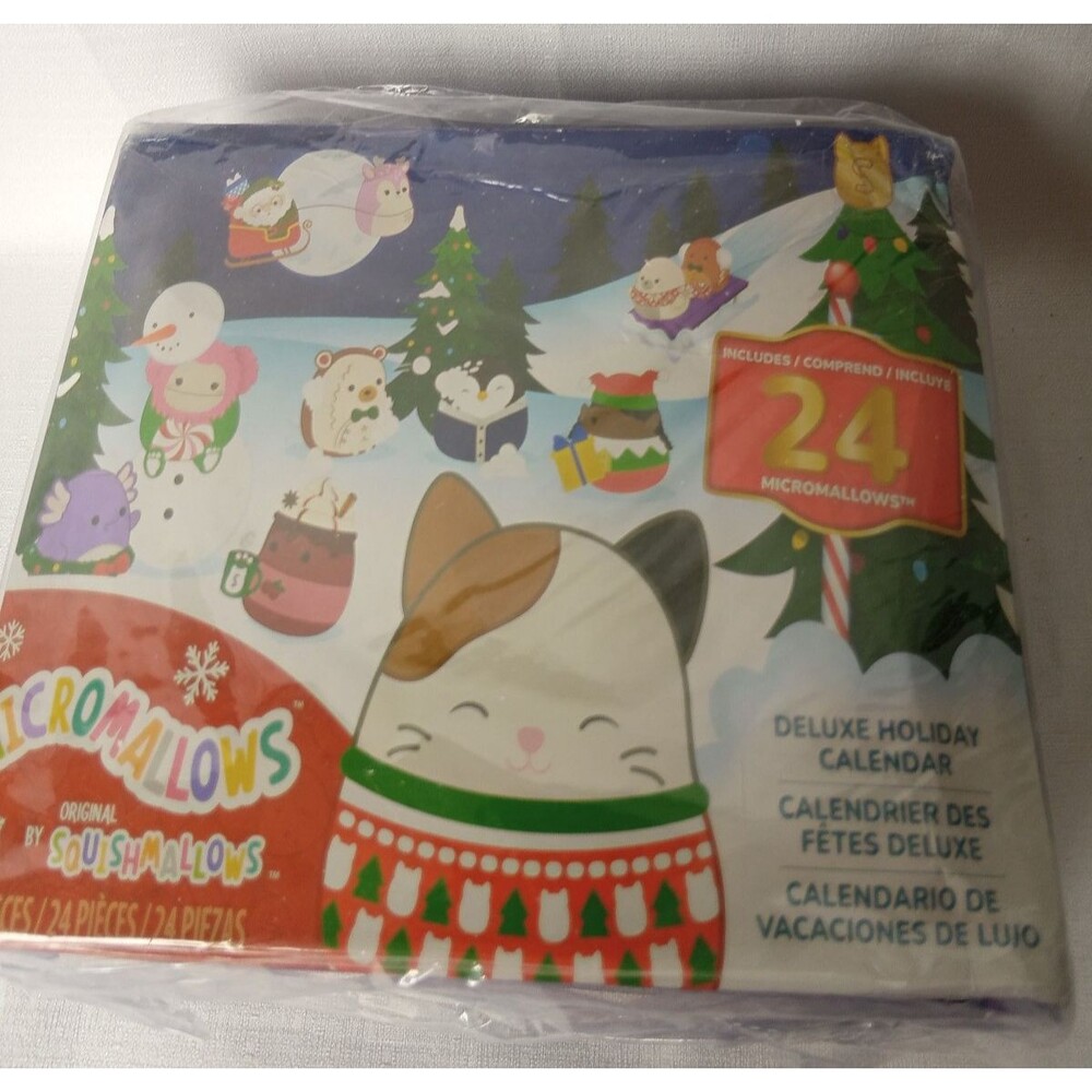 Squishmallows Original 24-day Micromallows Holiday Plush Advent Calendar-NEW